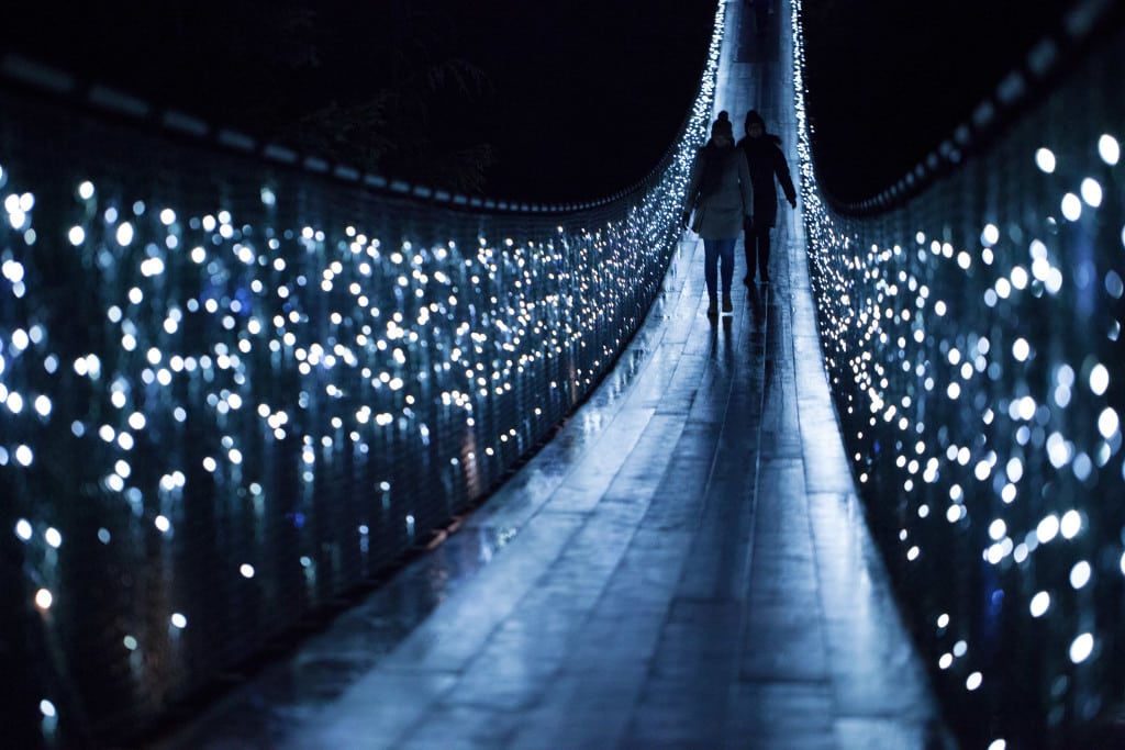 Canyon Lights on Bridge with Silhouettes at CSBP med