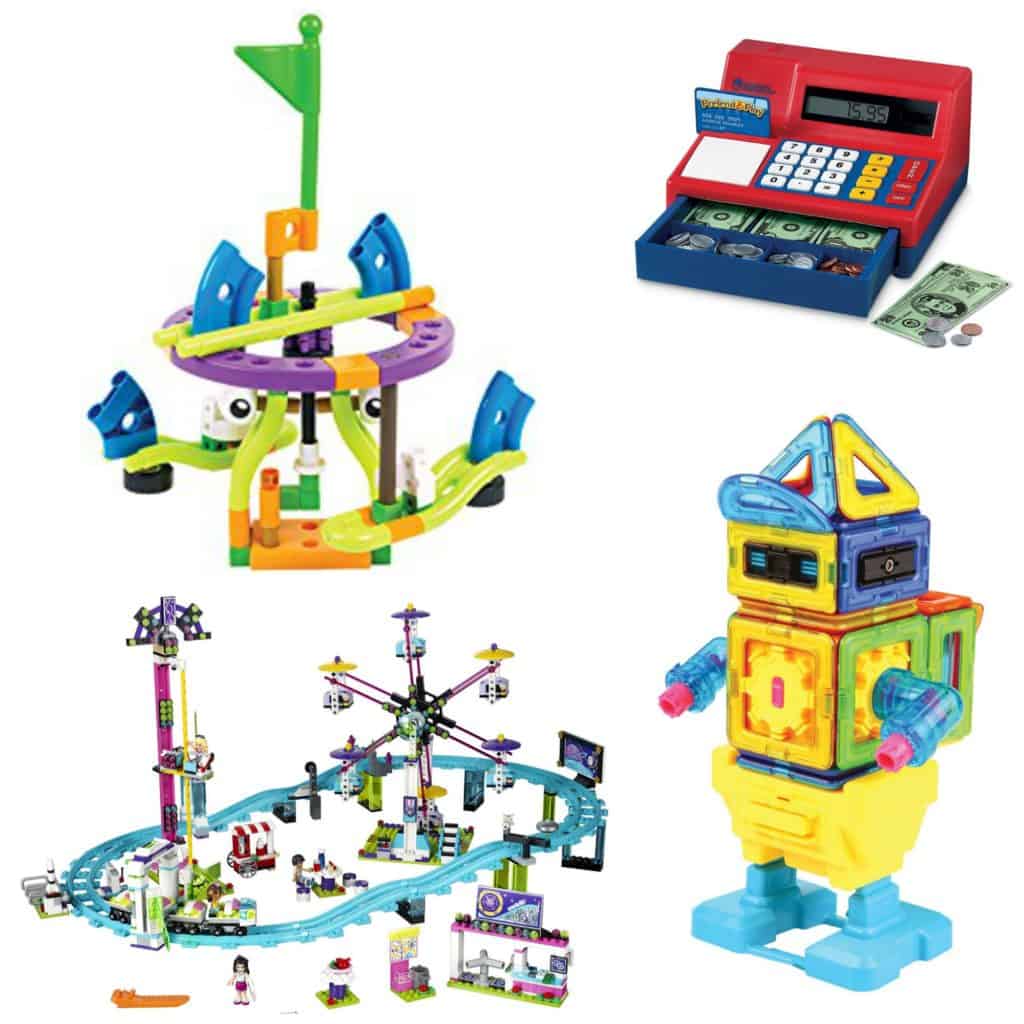 Toys can build or break on the magic of play-based learning. Click here to find the best play-based learning toy ideas. Find STEM toys, toys to promote pretend play, literacy, gross motor and fine motor skills. There is so much learning through play to be had.