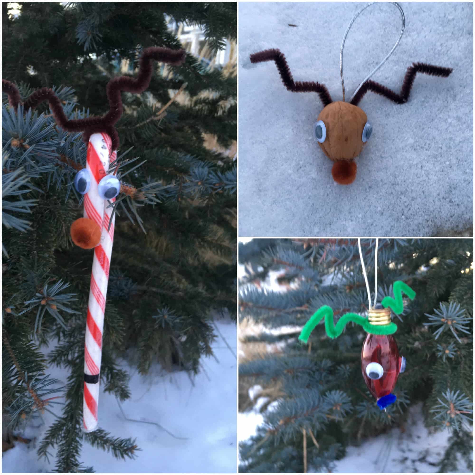 3 Simple DIY Reindeer Ornaments