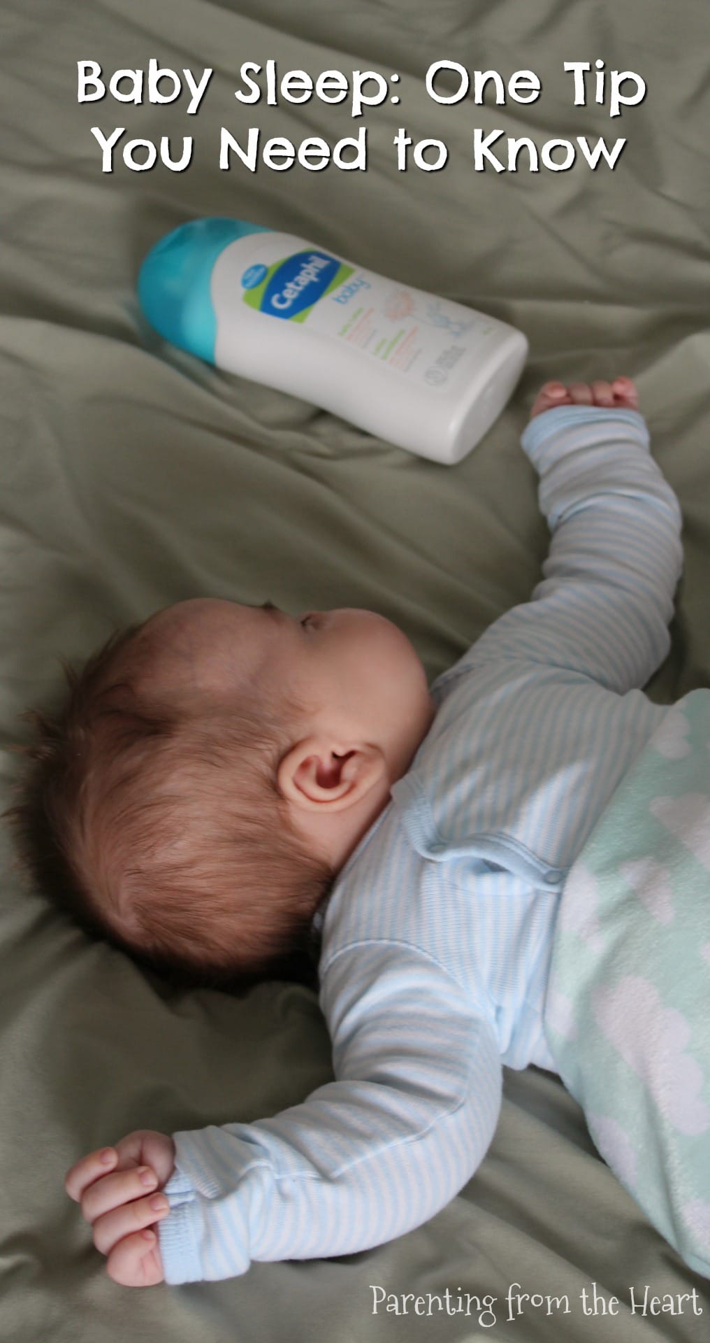 The number one baby sleep tip you need to know. Sleeping after just having a baby is disjointed at best, great sleep strategies for your infants including products that will sooth your child and increase the likelihood of sleep. #ad Cetaphil Baby