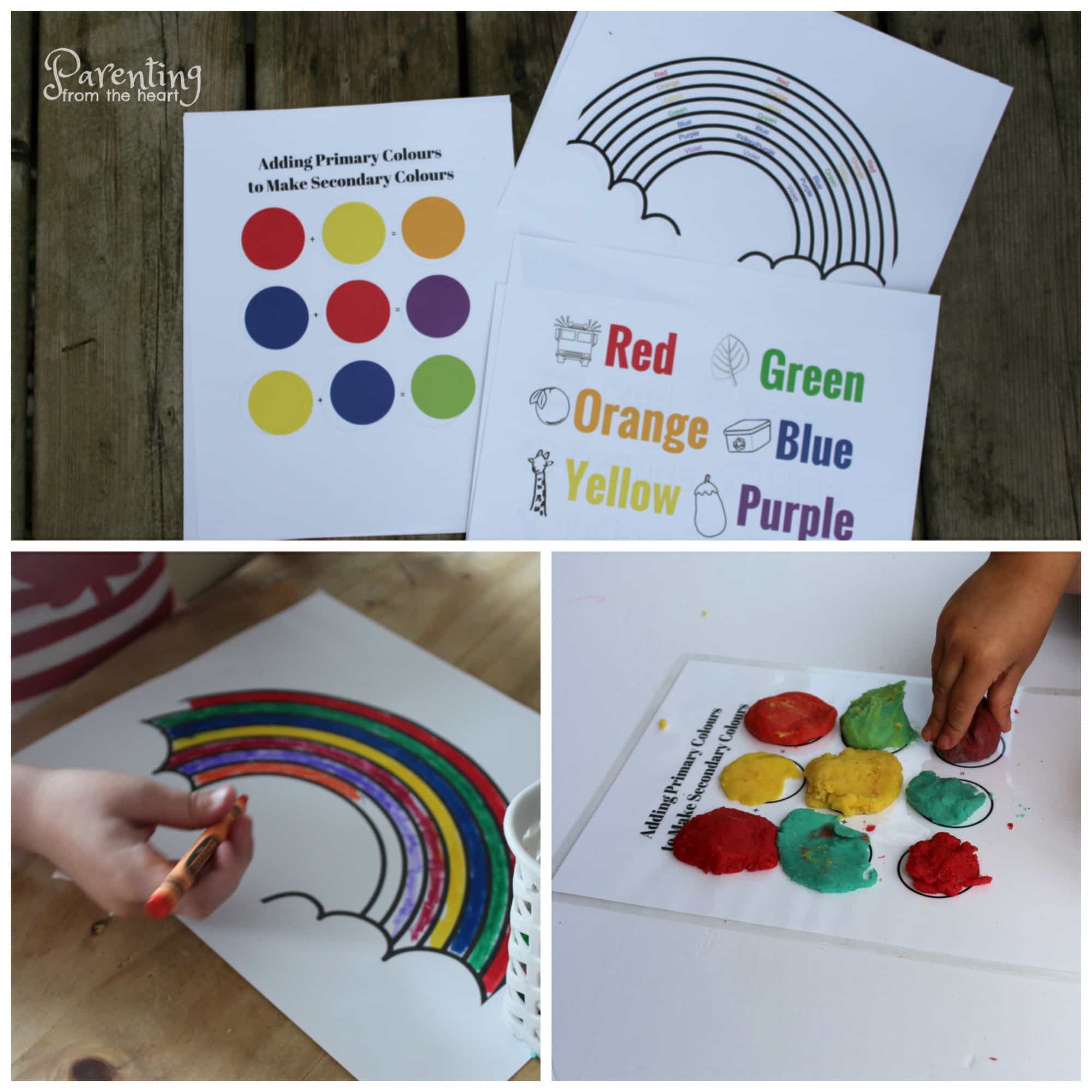 Download these awesome Rainbow activity printables and get bonus material! These activities promote fine motor skills, hand eye coordination, colour, word, and letter recognition and more!
