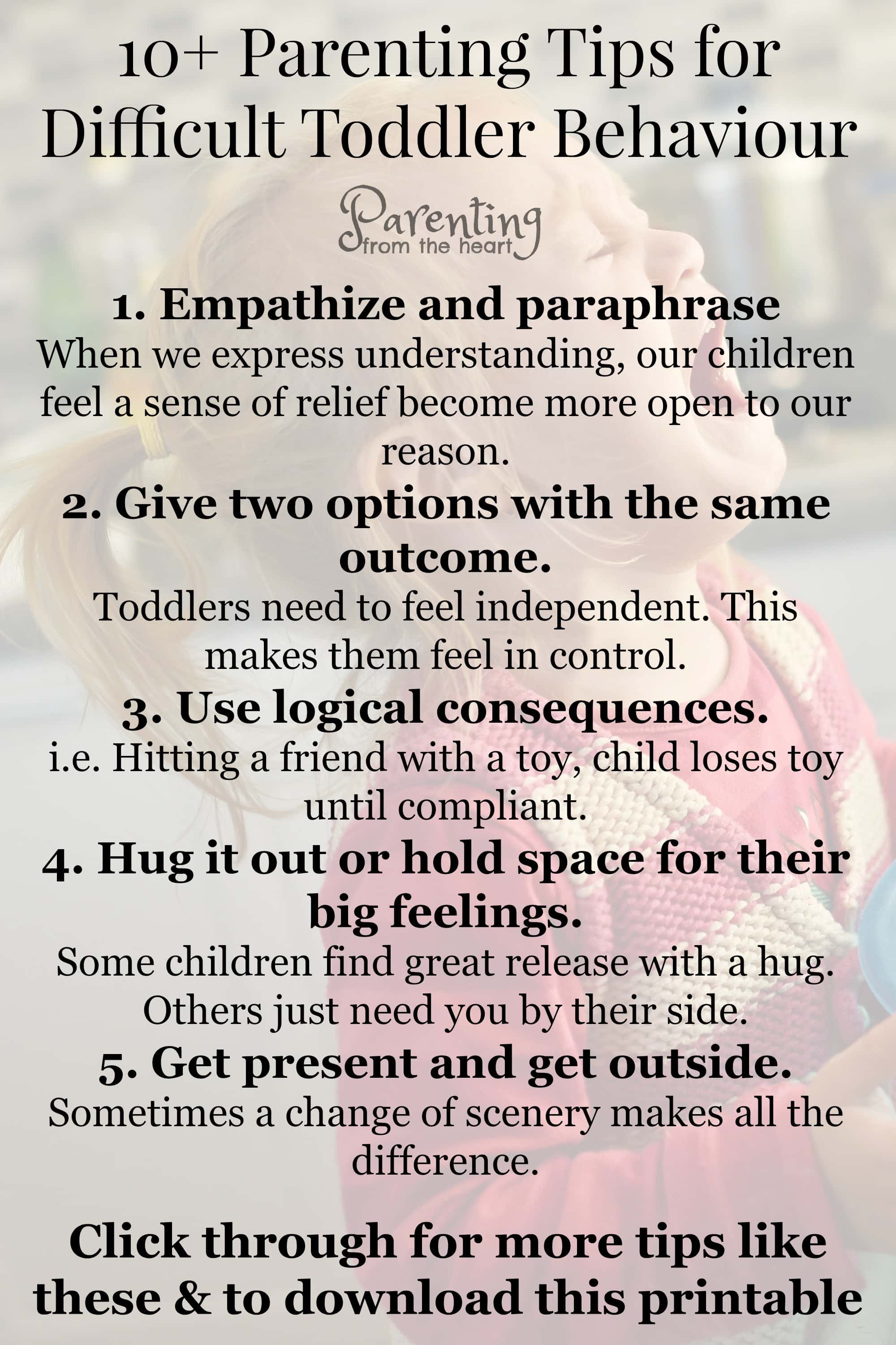 10+ Positive Parenting Strategies for Difficult Toddler