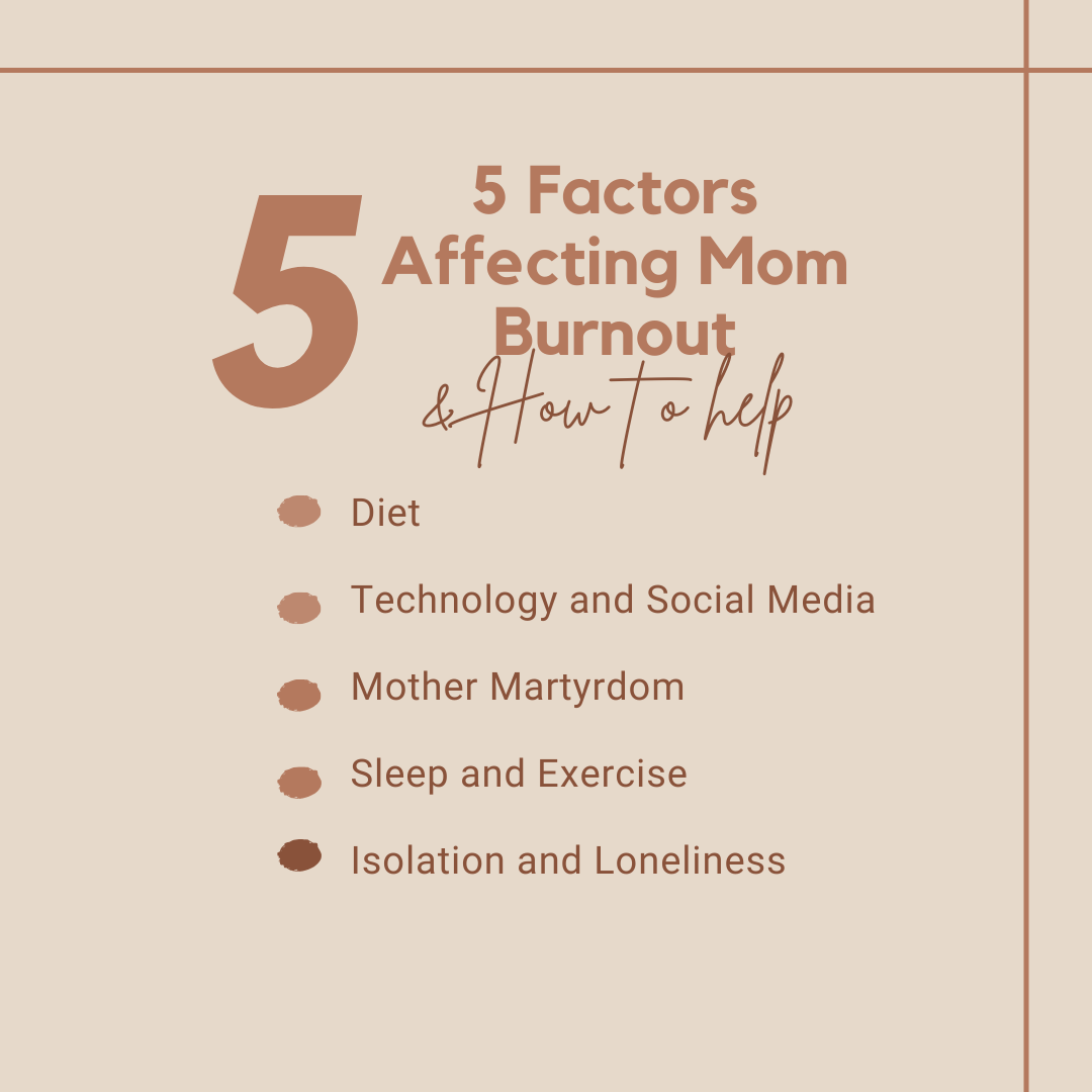 5 factors affecting mom burnout, and how to fix it infographic